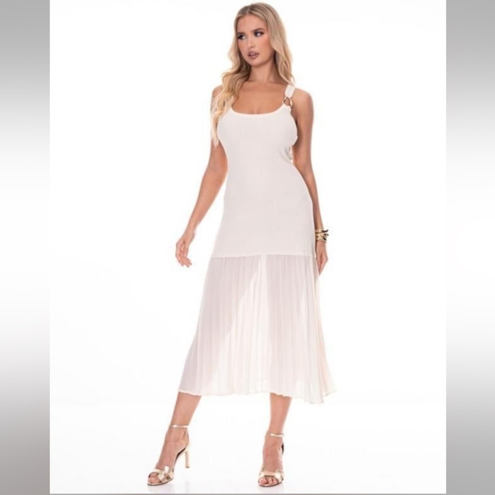 GALITA Cream Lace Dress - NWT Off-white Elegant Lace Hem Dress